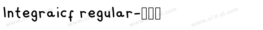 lntegraicf regular字体转换